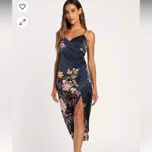 Navy Floral Dress